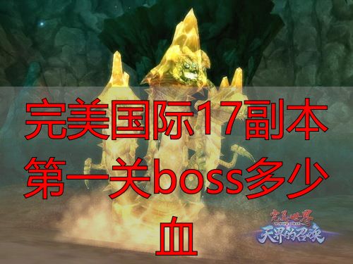 完美世界游戏17副本boss血量_完美国际17副本私服boss血量_完美国际17副本第一关boss多少血